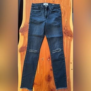 Frame Ripped Le High Skinny Jeans